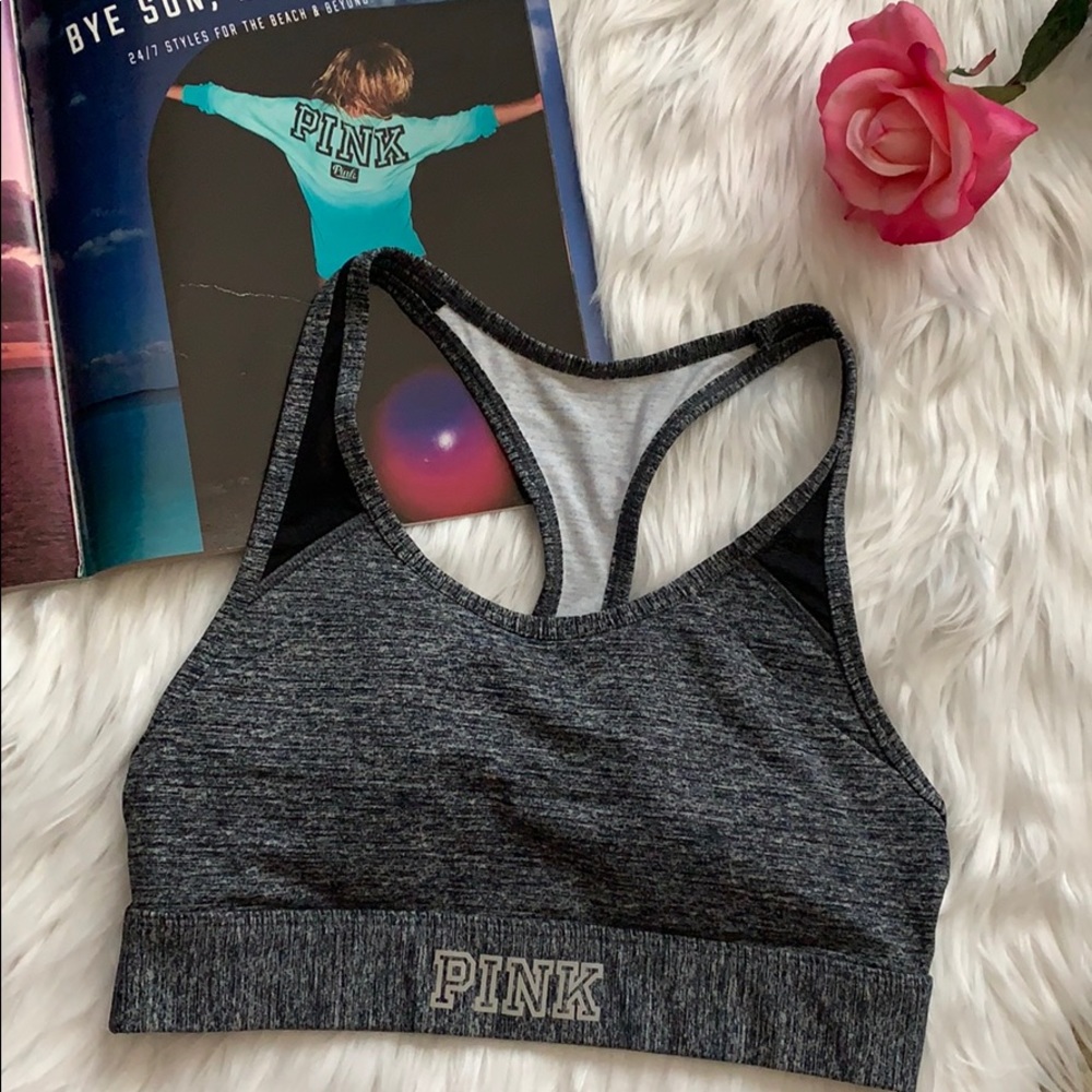 Pink sports bra